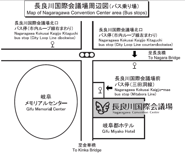 Map of Nagaragawa Convention Center area